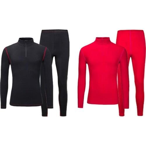 Mens Base Layer Womens Long Sleeve Thermal Underwear Pants Suit Skiing Running Cycling Sports Baselayer Elastic Skin-friendly