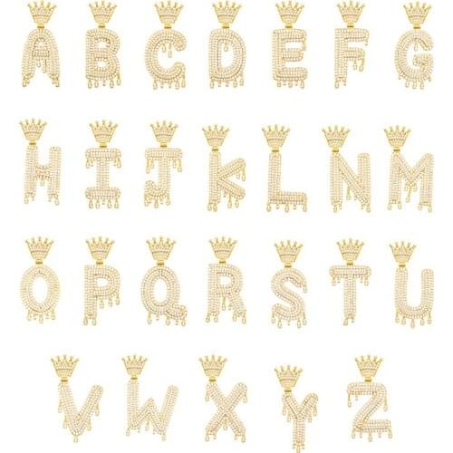 Iced Out Letter Pendant Necklaces Women Zircon Mens Hip Hop Jewelry With Gold Tennis Chain Party Wedding Letters Chain Gift