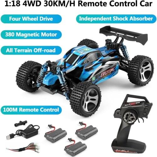 1:18 Full Scale Electric 4WD Climbing RC Car 30KM/H Independent Shockproof Speed Switch 100M Drift Car Model Toys For Children