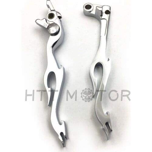 Aftermarket free shipping motorcycle accessories CHROMED Brake Clutch Flame Hand Lever Fit for Yamaha YZF R1 R6 R6S FZ1 FZS1000