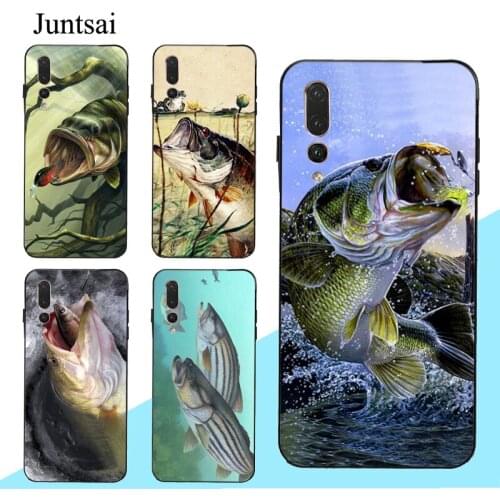 Bass Fishing Baits Lures Hook Tackle Case For Huawei P20 P30 P40 Lite Pro Mate 10 20 30 Lite P Smart 2019 Z