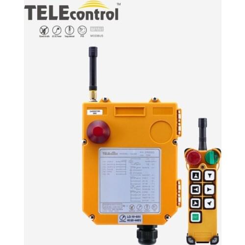 TELEcontrol F24-6D 6 Buttons Double Speed Wireless Radio Industrial Remote Control for Crane Hoist