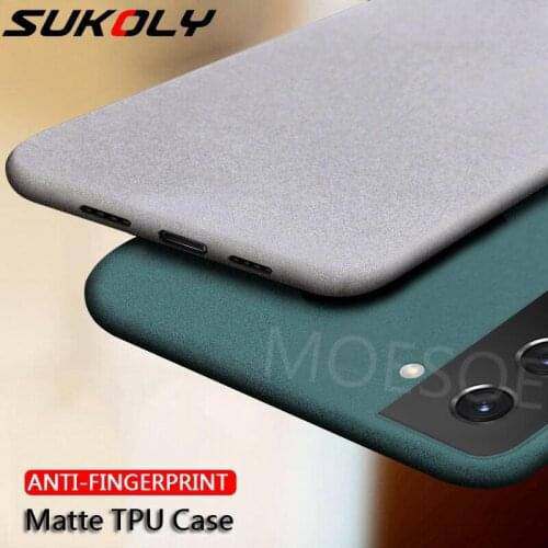 Ultra-Thin Sandstone Matte Scrub Soft Back Cover For Samsung A51 A71 A50 A70 A12 A52 S21 S20 FE Note20 Ultra S10 Plus Slim Case