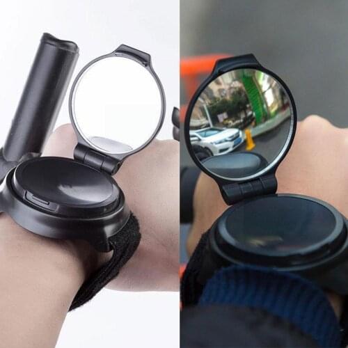 1pcs Bike Mirror Bicycle Back Mirror Cycling 360 Degree Accessories Rearview Rotate View Mtb Arm Bike Bicycle Strap Wrist R V4E6