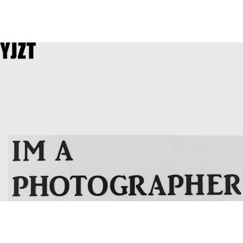 YJZT 20.5CM×6.8CM IM A PHOTOGRAPHER Vinyl Decal Humorous Words Letters Car Stickers 13D-0518