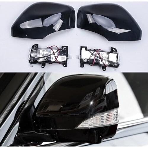 For Nissan PATROL Y62 2010- 2016 Car Rear View Rearview Mirror Cover Shell Replacement With LED Turn Signal Light Modified