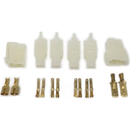 2.8mm 2pin Automotive 2.8 Electrical wire Connector Male Female cable terminal plug Kits for Electric Bicycle Ebike Motorcycle