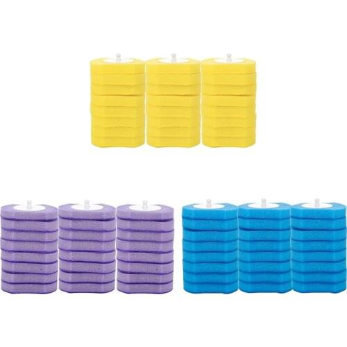 24PCS Disposable Toilet Bowl Cleaners Refills No Dead Corner Brush Holder Storage Caddy Cleaning Refills Bathroom Accessories