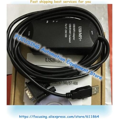 5pcs New USB/MPI+ USB-MPI+ Cable Compatible S7-200 S7-300 S7-400 Replace 6ES7972-0CB20-0XA0 USB/MPI USB MPI Support Win7 Win8