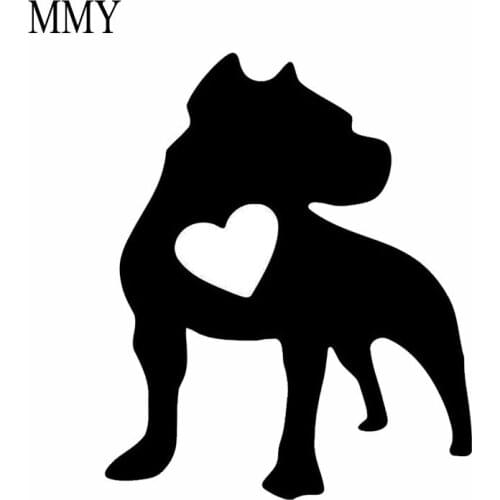 6"*5" Pitbull Heart Love Funny Vinyl Decal Sticker Car Stickers Window