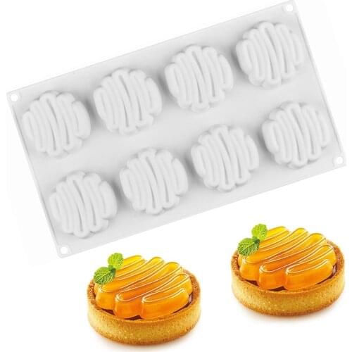 8 Holes Silicone Cake Molds For Baking Dessert Mousse Chocolate Mould Cooking DIY Pastry Cake Decorating Tools Bakeware