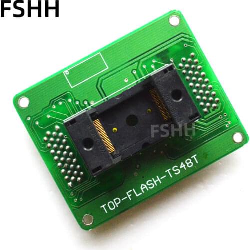 TOP-FLASH-TS48BT Programmer Adapter TSOP48 IC Test Socket Pitch:0.5mm