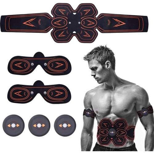 Abdominal Muscle Trainer Rechargable Wireless EMS Electric Muscle Exerciser Machine For Body Slim Fat Burning Workout Equipment