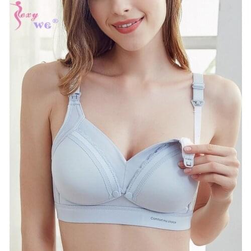 SEXYWG Maternity Bra Wire Free Front Closure Breastfeeding Nursing Bra Pregnant Women Sleeping Bras Soutien Gorge Allaitement