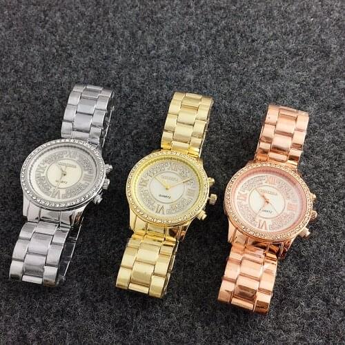 CONTENA Womens Watches Women Watches Fashion Luxury Crystal Diamond Watch Stainless Steel Ladies Watch Clock saat reloj mujer