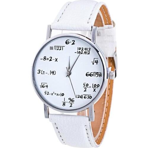 Fashion Women Watch Ladies Watches Leather Band Quartz Wristwatches Women Mathematical Formula Watch Reloj Mujer relogio mulher