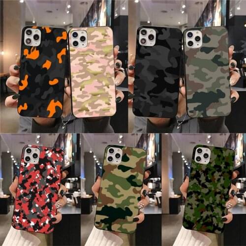 Camouflage Pattern Camo military Army Phone Case For iphone 12 11 Pro Max Mini XS Max 8 7 6 6S Plus X 5S SE 2020 XR cover