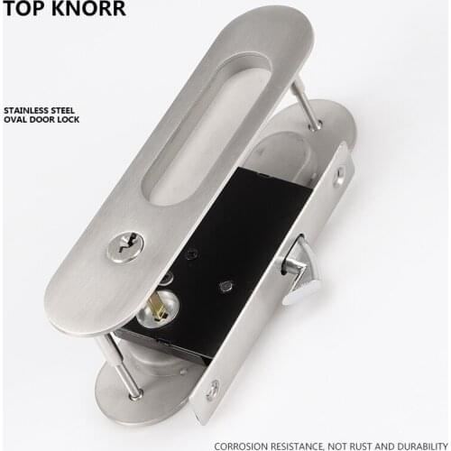 Stainless steel sliding door lock, sliding door lock, hidden handle, inner door latch, modern anti-theft room, wooden door lock