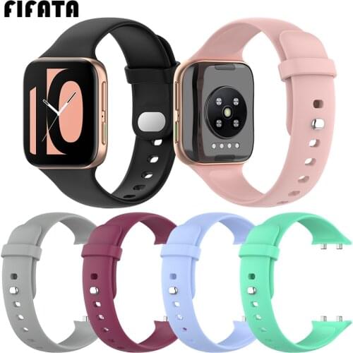 FIFATA Colorful Soft Silicone Sport Strap For OPPO Watch 41MM 46MM Smart Watch Replacement Wristband For OPPO Watch 41 46 Strap