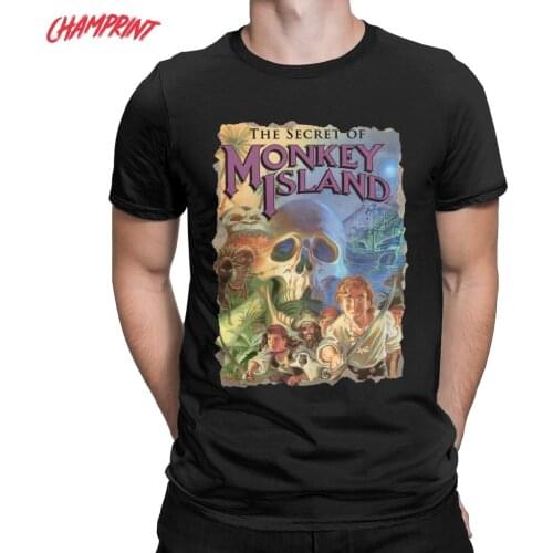 Creative The Secret Of Monkey Island T-Shirt Men Crew Neck 100% Cotton T Shirts Short Sleeve Tees 6XL Clothes