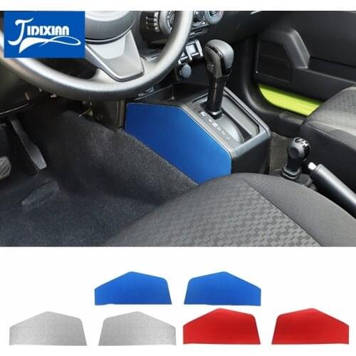 JIDIXIAN Aluminum alloy Car Gear Shift Panel Side Decoration Cover Stickers for Suzuki Jimny 2019 2020 2021 Interior Accessories