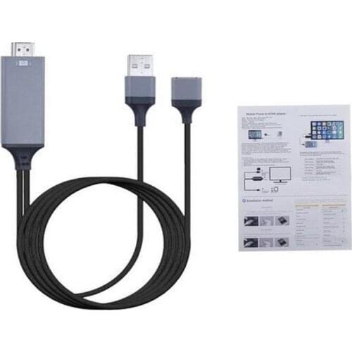 Kphrtek 1pc USB HDMI HDTV Cable AV Adapter Connect Phone to TV Play 1080P For IOS Android