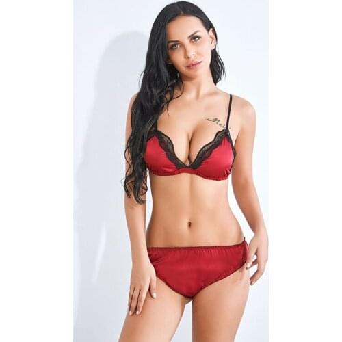 Women Sexy Bra Panties Set Lace Hollow Out Bralette Underwear High Waist Panty Set Female Intimates Sexy Lingerie Bra Brief Set