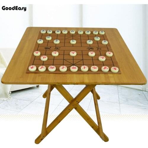 Mini Chess Table Bamboo Foldable Poker Mahjong Table Board Game Mahjong Games Home Games Household Poker Small Table 59.3cm
