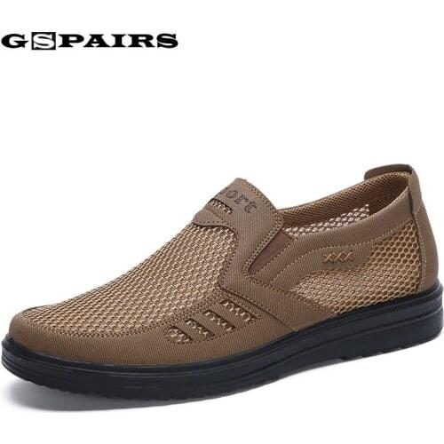 Fashion Summer Shoes Men Casual Mesh Shoes Large Sizes 38-48 Lightweight Breathable Slip-On Flats 2020 New Men Sneakers