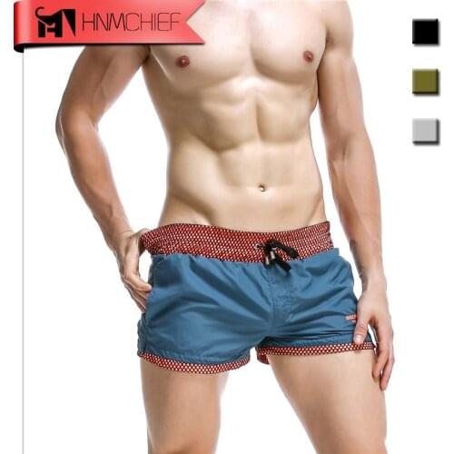 HNMCHIEF Brand Mens Swim Shorts Summer Men Board Short Sport Surf Quick-Dry Beach Short for Men Athletic Running Gym Short