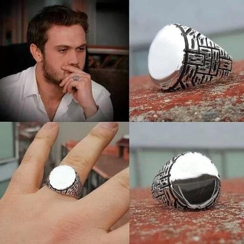 Çukur Tv Series 925 Sterling Silver Ring for Men Chic and Modern Manly Handmade Rings Made in Turkey