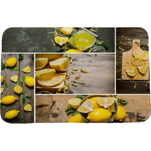 Fruit & Vegetables Creative 3D Printing Carpets and Rugs for Bedroom Living Room Carpet Kitchen Bathroom Anti-Slip Floor Mats