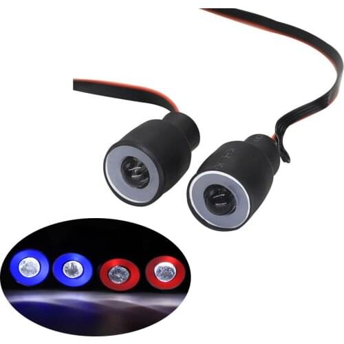 RC Red / Blue LED Lights Headlight for 1/10 1:10 RC Rock Crawler Axial SCX10 D90 Jeep Wrangler Body Shell