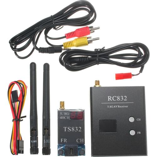 RC832 5.8G 600mW 48CH Audio Video Receiver 5.8G TS832 TS5823 TS5828 Audio Video Transmitter for RC Model Airplane FPV Drones DIY