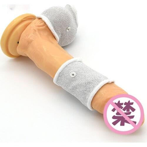 Ring002 Button connect Electro Shock Penis Ring SM Player DIY Electric Shock Sex Toys for Adult Game Medical Themed Toys