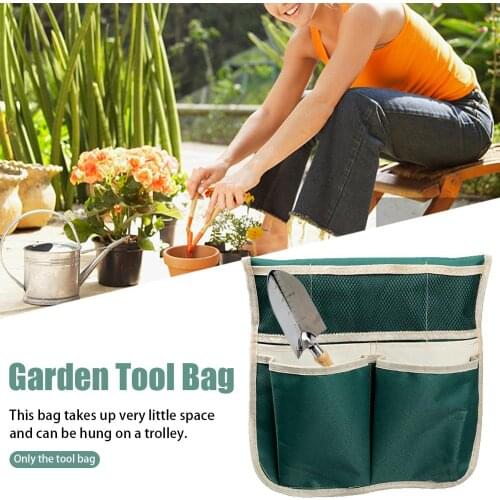 Gardening Stool Bag Seat Side Pocket Tool Pouch suitable for Garden Kneeler foldable Protect Knees Sturdy Bearing Pad Stool Sea