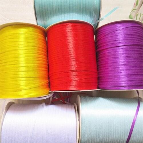 A Roll 880yards 3mm Handmade DIY Material Silk Satin Ribbon For Arts Crafts Sewing Wedding Party Decoration Gift Wrap 101-1