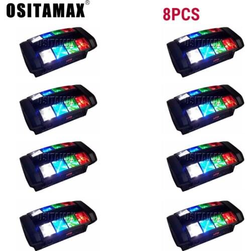Mini LED 8X4W RGBW Moving Head Light Spider Beam Stage Lighting Beam Moving Head Light DMX512 Spider for Disco DJ Party Club Bar
