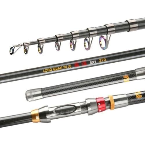 Telescopic Fishing Rod,Ultralight Travel Fishing Rod,Carbon Fiber Fishing Pole Saltwater Freshwater Fishing Rod
