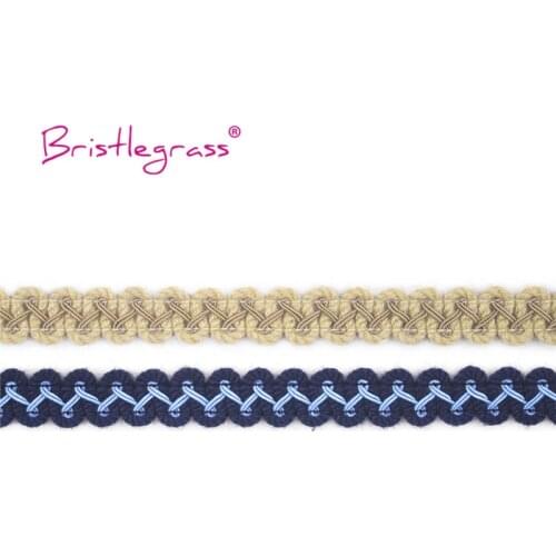 BRISTLEGRASS 1 Yard Crochet Lace Trim 5/8" 15mm Wool Braided Macrames Retro Patchwork Ribbon Headband Costume Dress Sewing Craft