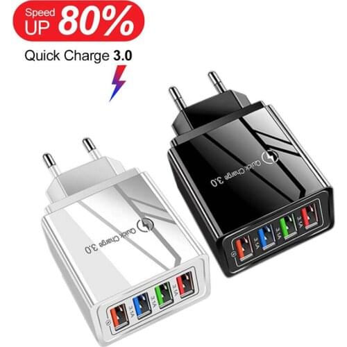 3A EU/US Plug USB Charger Quick Charge 3.0 For Phone Adapter for Huawei Mate 30 Tablet Portable Wall Mobile Fast Charger
