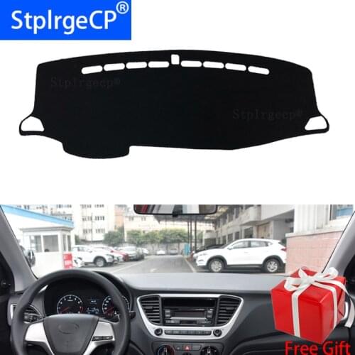For Hyundai Solaris Accent 2017-2020 HC dashboard mat Protective pad Shade Cushion Pad interior sticker accessories