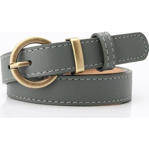 Ladies Fashion Sweater Dress Decorative Belt Student Belt Casual Rould Buckle Belt Various Colors Leather Belt Women PY10