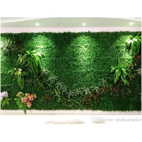 1pcs 60 X 40 cm Artificial Grass plastic boxwood mat topiary tree Milan Grass for garden,home ,Store,wedding decoration Artifici