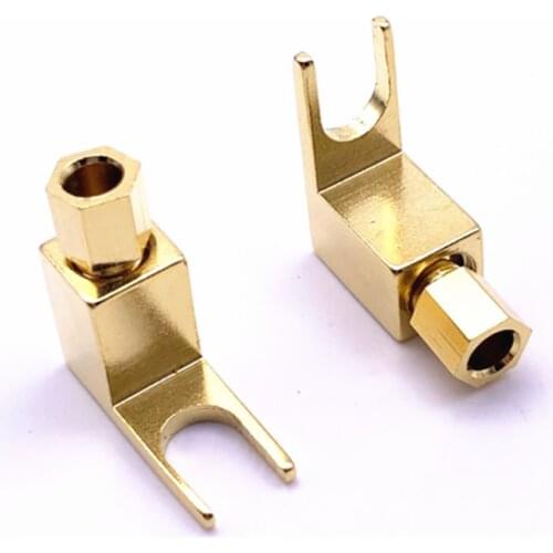 2/5/10 pcs 4mm Y-shaped Adapter plug speaker cable connector banana jack for U banana plug adapter
