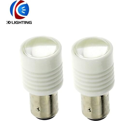 2 PCS Car LED 1157 BAY15D 6SMD 7020 LED With Lens Ceramic Shell Turn Brake Lamp Bulbs White 6500K 12V Low Power Consumption