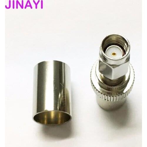 50pcs Connector RP-SMA Male Plug Crimp RG8 RG213 LMR400 RG214 Adapter Cable