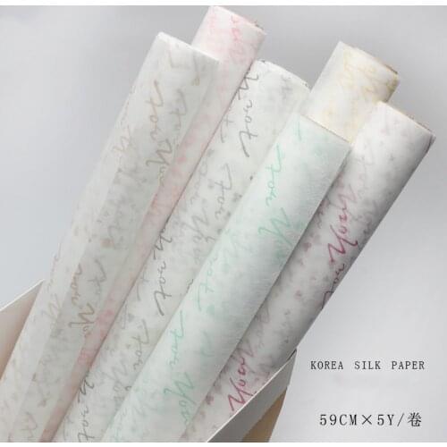 59cmx5yards Flower Wrapping Papers roll Cotton papers Craft Papers Gift Wrapping Papers