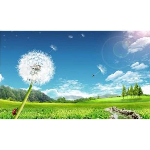 Diamond Painting Cross Stitch Dandelion ladybugs 5D Diamond Embroidery Icon Square Mosaic Wall Stickers Decor DIY Painting FZ542