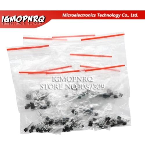 BC337 BC327 2N2222 2N2907 2N3904 2N3906 S8050 S8550 A1015 C1815 10Values x10pcs=100 Transistors set Pack Transistor kit (TO-92)